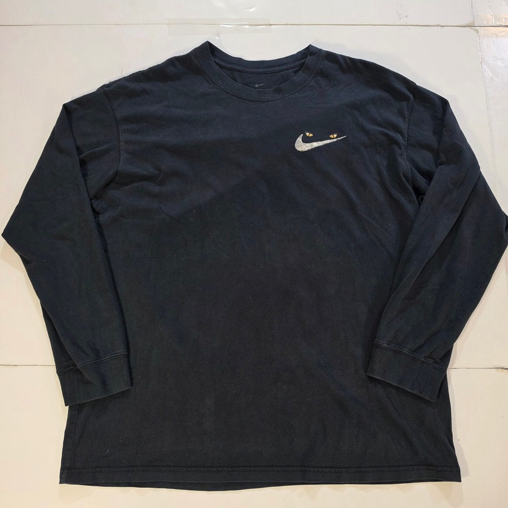 Nike OC Max90 Mens Jungle Lion Basketball Graphic Long Sleeve T-Shirt Black L